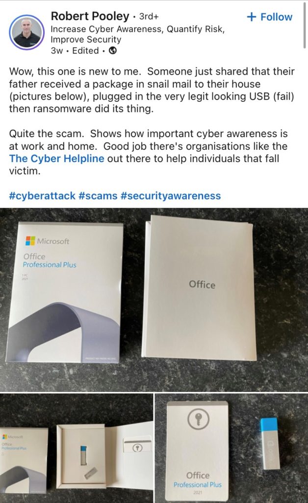 Mailed USB Drive Scam Shows the Importance of Security Awareness